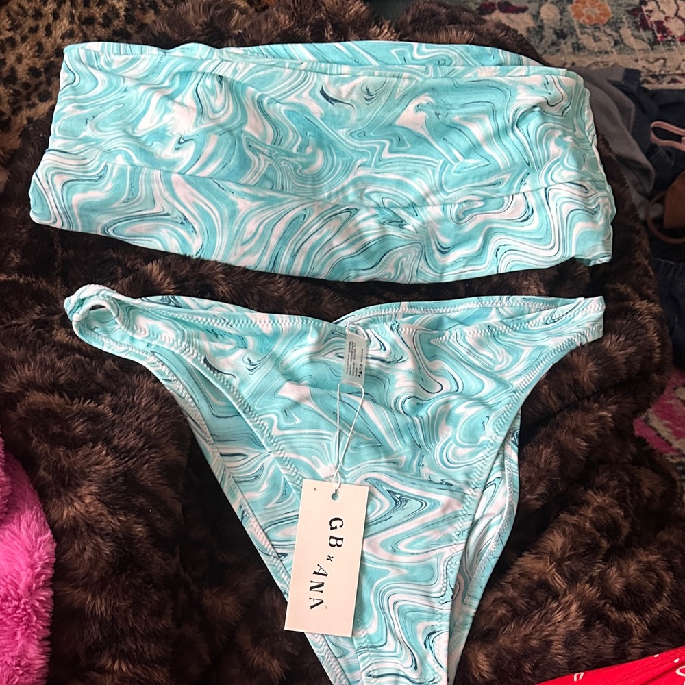 GB x ANA Blue Bikini Set NWT